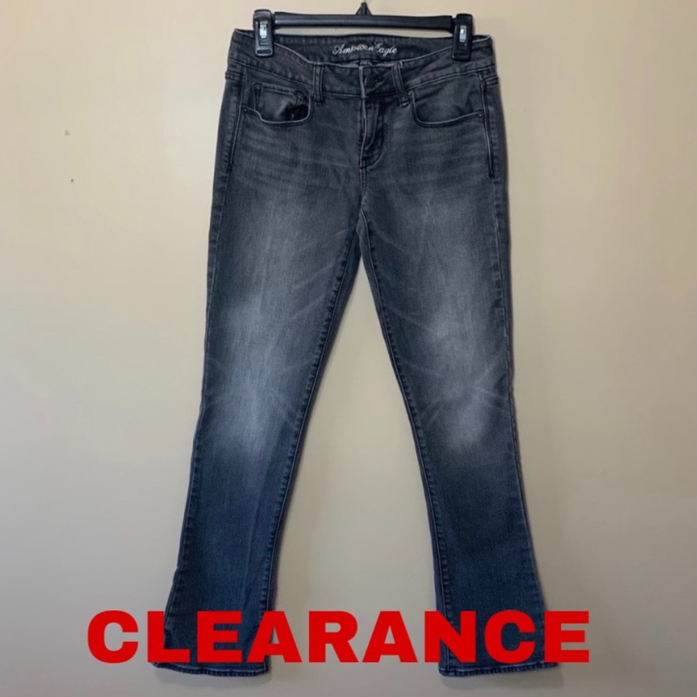American Eagle Black Skinny Kick Bootcut Jeans